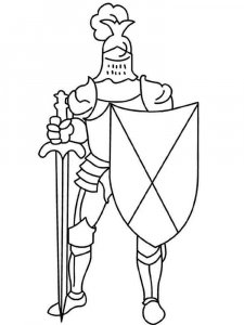 Knight coloring page 3 - Free printable