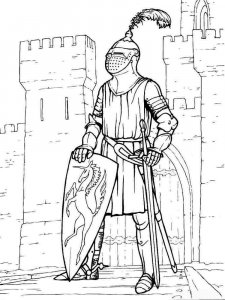 Knight coloring page 32 - Free printable
