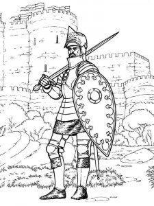 Knight coloring page 33 - Free printable