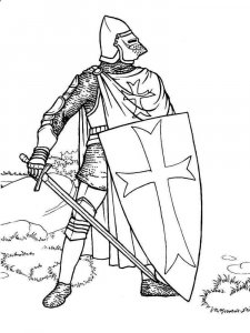 Knight coloring page 34 - Free printable