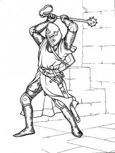 Knight coloring page 35 - Free printable