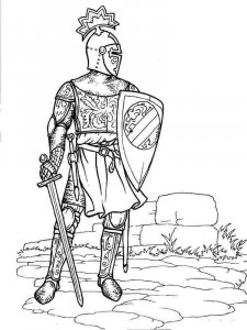 Knight coloring page 36 - Free printable