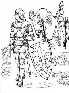 Knight coloring page 37 - Free printable