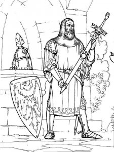 Knight coloring page 38 - Free printable