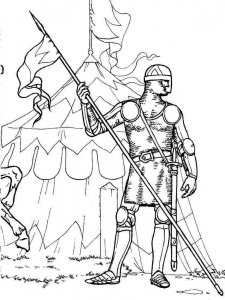 Knight coloring page 39 - Free printable