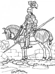 Knight coloring page 40 - Free printable
