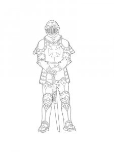 Knight coloring page 41 - Free printable