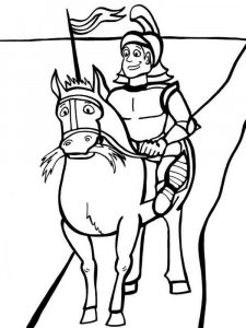 Knight coloring page 5 - Free printable