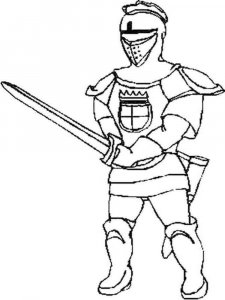 Knight coloring page 6 - Free printable