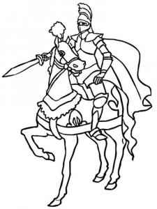 Knight coloring page 7 - Free printable