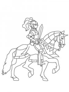 Knight coloring page 8 - Free printable