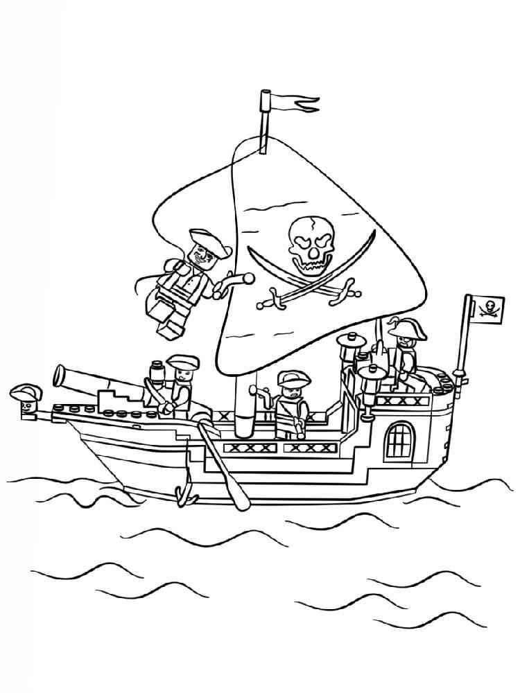 Lego Pirates coloring pages. Free Printable Lego Pirates coloring pages.