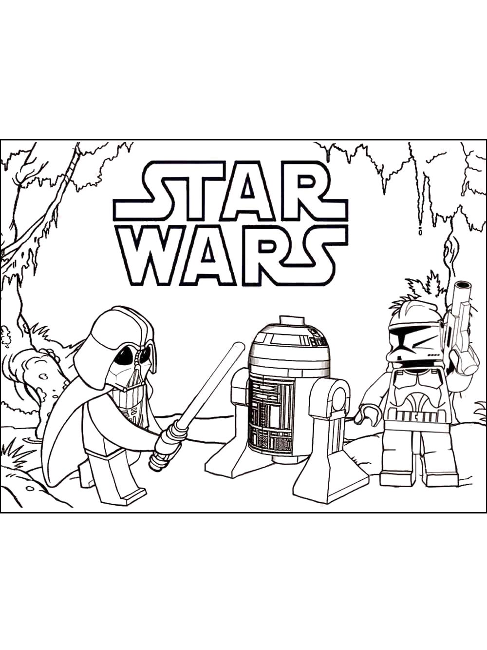 Lego Star Wars coloring pages. Free Printable Lego Star Wars coloring