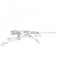 Machine Gun coloring page 1 - Free printable