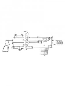 Machine Gun coloring page 5 - Free printable