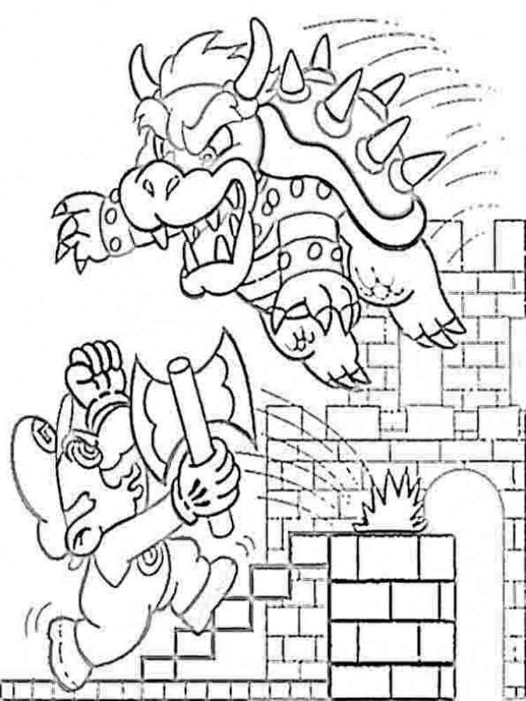 Mario Bowser Coloring Pages