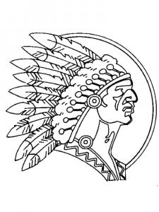 Native American coloring page 32 - Free printable