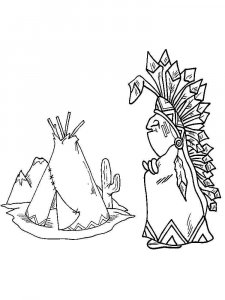 Native American coloring page 6 - Free printable