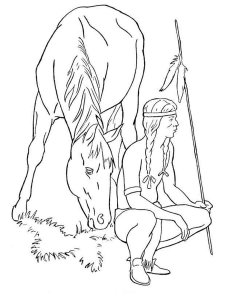 Native American coloring page 37 - Free printable