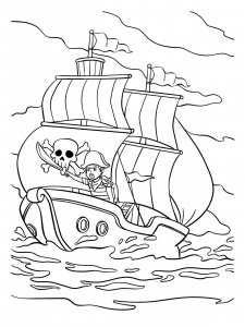 Pirate Ship coloring page 29 - Free printable
