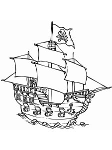 Pirate Ship coloring page 30 - Free printable