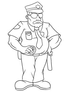 Police Officer coloring page 29 - Free printable