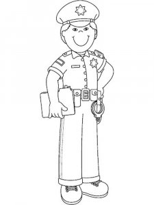 Police Officer coloring page 39 - Free printable