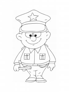 Police Officer coloring page 40 - Free printable
