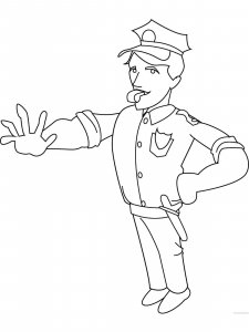 Police Officer coloring page 42 - Free printable