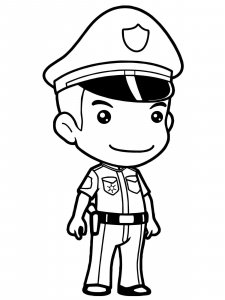 Police Officer coloring page 30 - Free printable