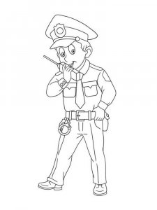 Police Officer coloring page 31 - Free printable