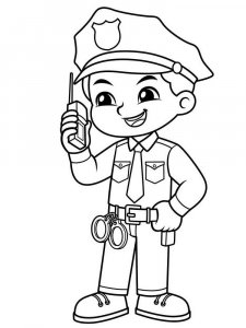 Police Officer coloring page 33 - Free printable