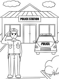 Police Officer coloring page 34 - Free printable