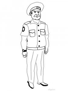 Police Officer coloring page 37 - Free printable