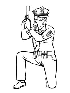 Police Officer coloring page 24 - Free printable