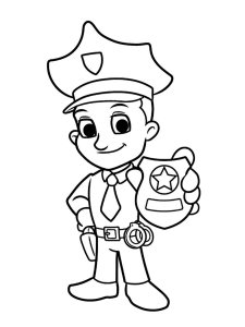 Police Officer coloring page 25 - Free printable