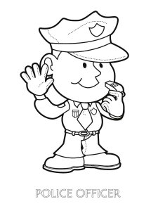 Police Officer coloring page 26 - Free printable