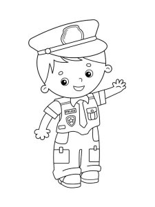 Police Officer coloring page 28 - Free printable
