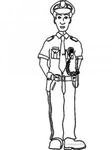 Police Officer coloring page 11 - Free printable
