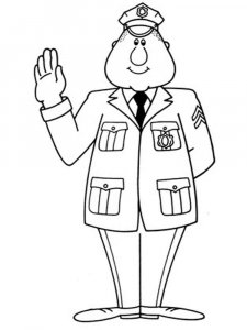 Police Officer coloring page 12 - Free printable