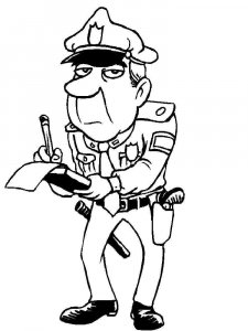 Police Officer coloring page 13 - Free printable