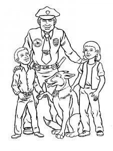Police Officer coloring page 14 - Free printable
