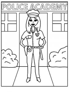 Police Officer coloring page 15 - Free printable