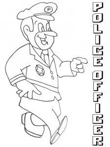 Police Officer coloring page 17 - Free printable