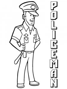Police Officer coloring page 18 - Free printable
