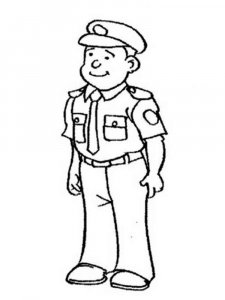 Police Officer coloring page 19 - Free printable