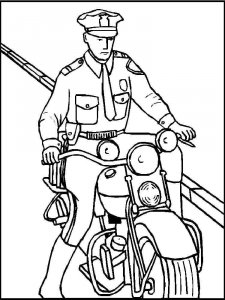Police Officer coloring page 20 - Free printable