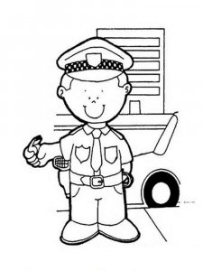 Police Officer coloring page 21 - Free printable