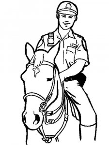 Police Officer coloring page 8 - Free printable