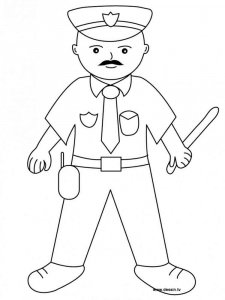 Police Officer coloring page 9 - Free printable